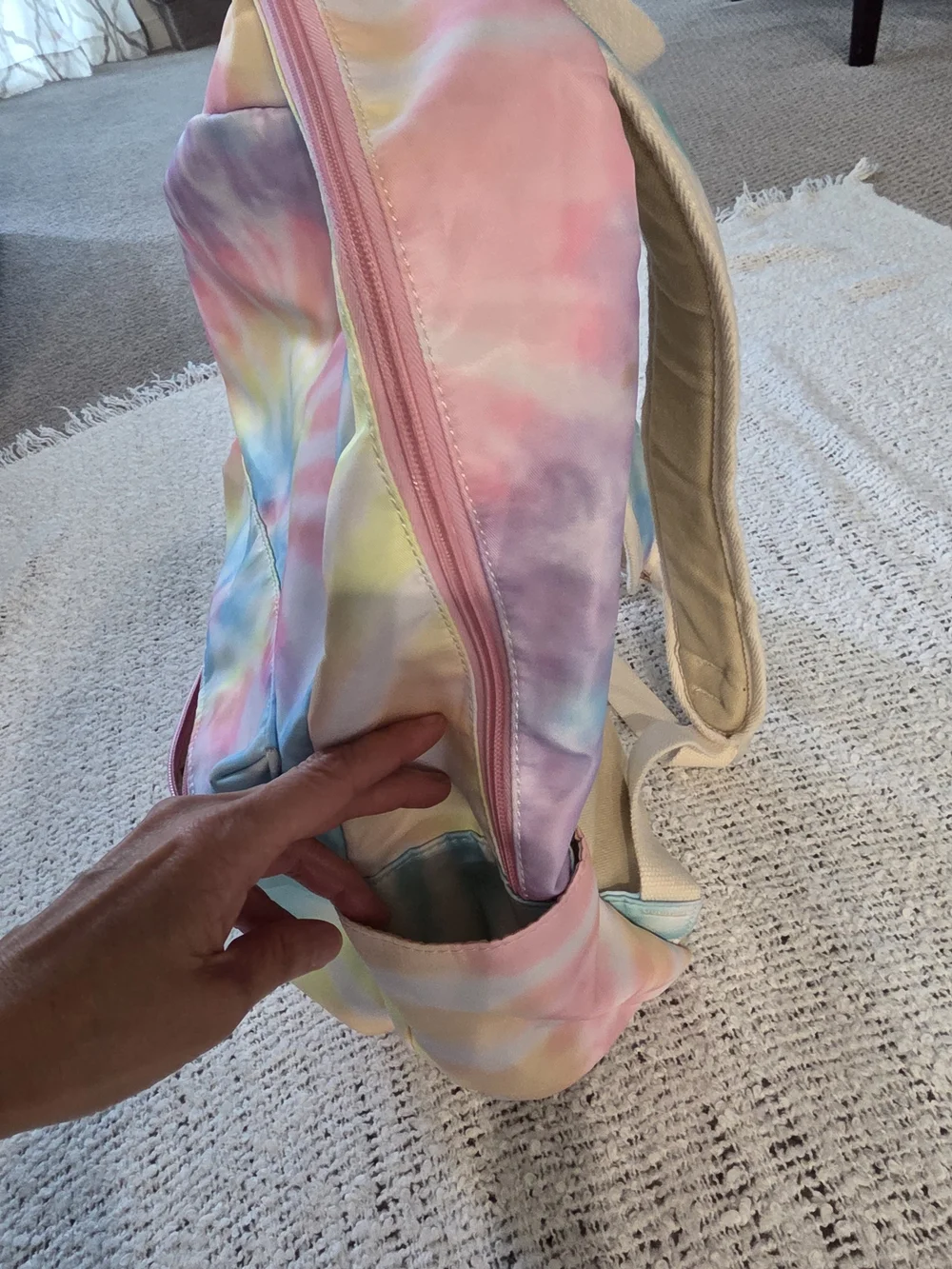 Tie-Dye Pastel Kids Backpack with Matching Pencil Case